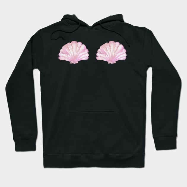 Shell Ya Later - Pink Seashells Hoodie by hellomonday